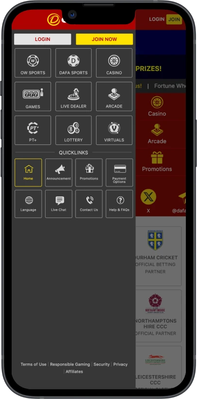 screen menu page